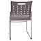 Flash Furniture 881 lb. Capacity Gray Sled Base Stack Chairs, 5PK 5-RUT-2-GY-BK-GG - alternate 3